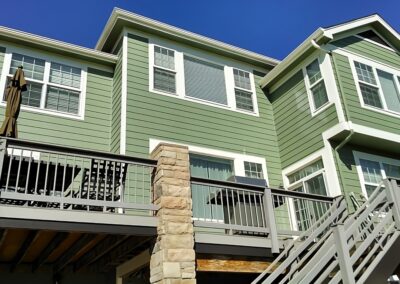 exterior of home with fresh coat of green paint