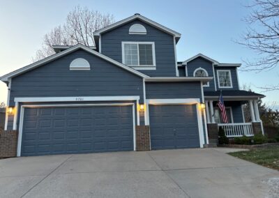fresh coat of blue paint on exterior of the home
