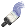 logo blue painting icon