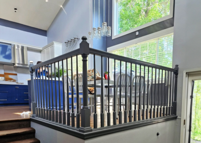 new paint in kitchen and bannister