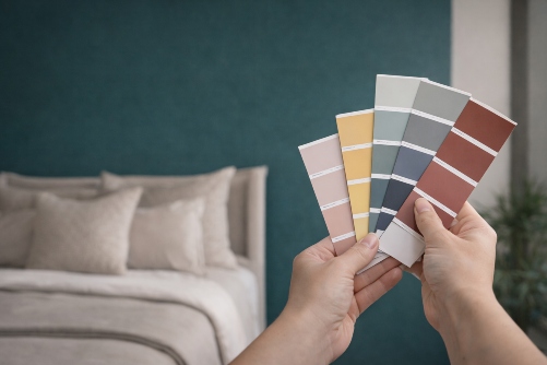 Choosing colors for a bedroom accent wall