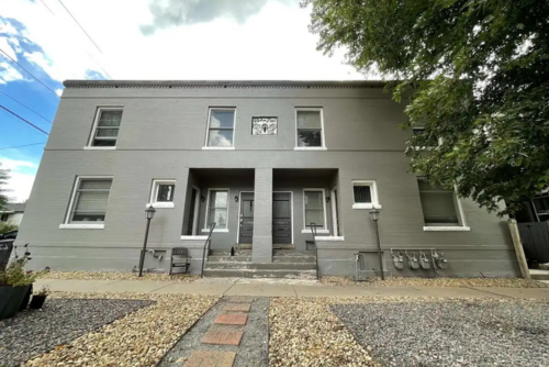 apartment building with new exterior paint