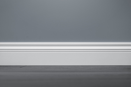 white baseboard