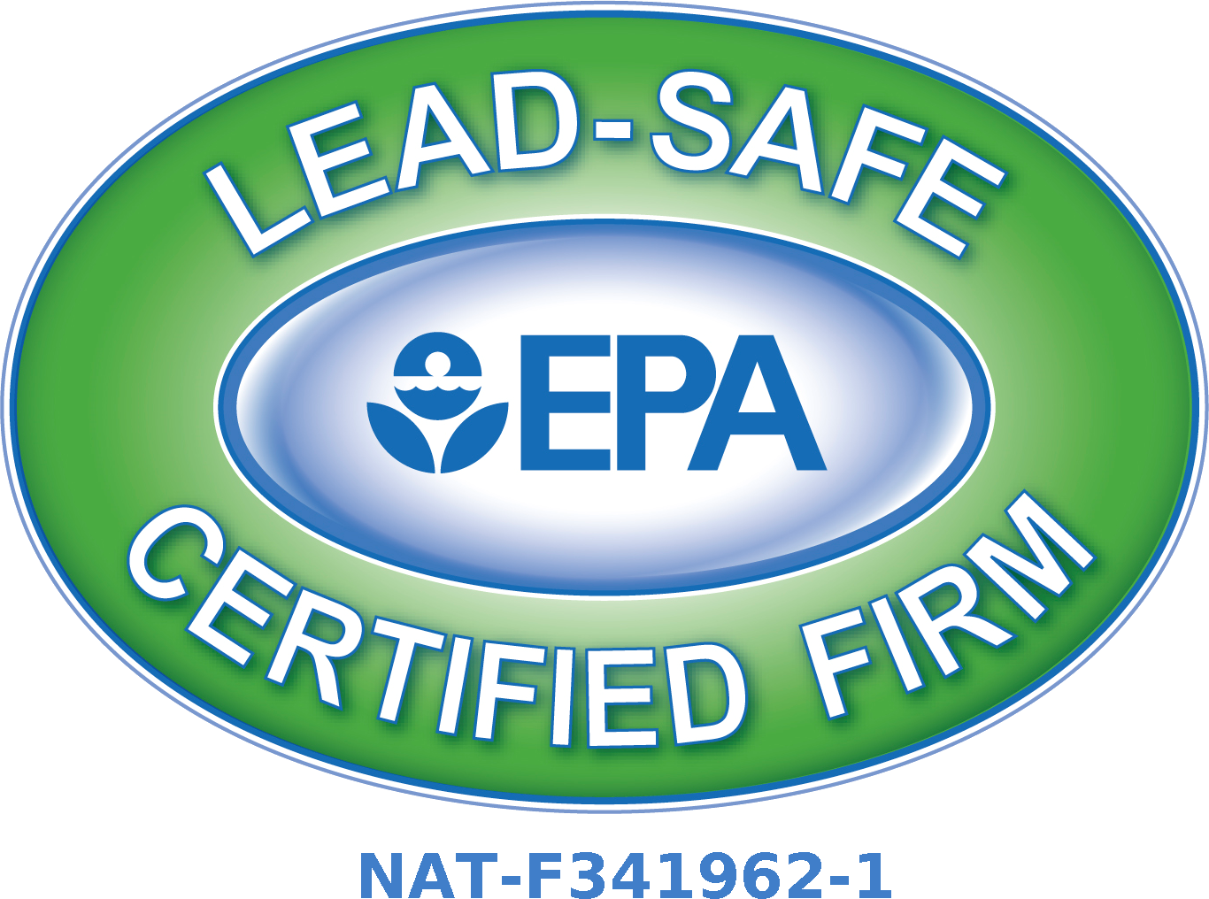 EPA Lead-Safe Certified Firm logo — Harmony Painting, certificate NAT-F341962-1